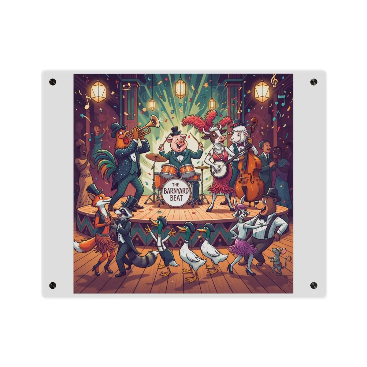 Acrylic Wall Art Panel - Farm Band Dance 4