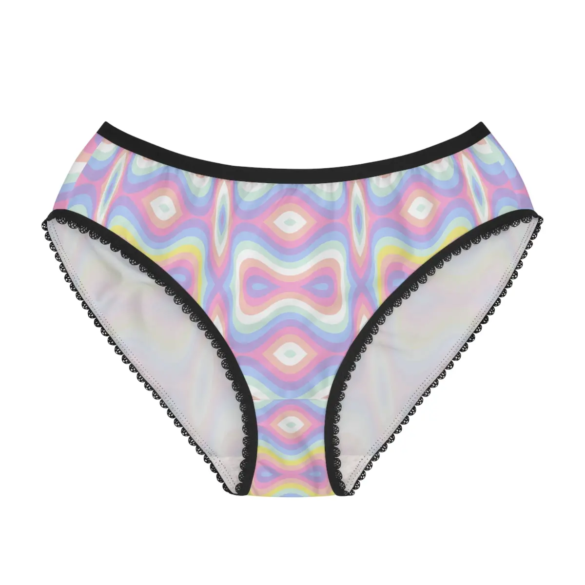 Women's Briefs (Aop) - Rainbow Geometric Stripes 1