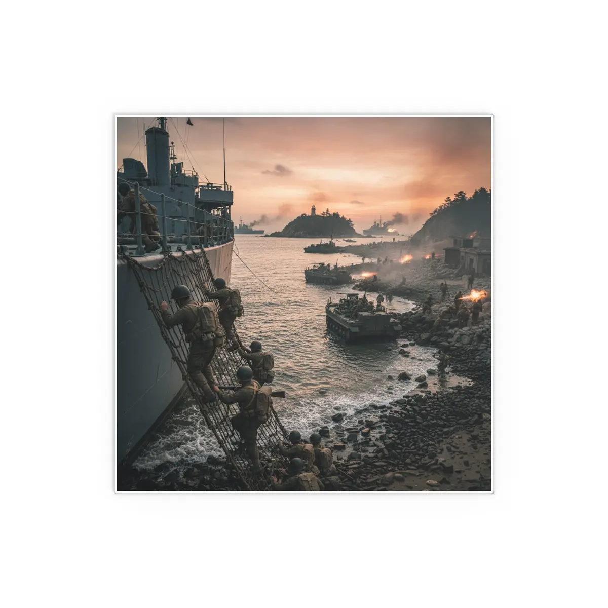 Indoor And Outdoor Silk Posters - Inchon Landing - Korean War 6