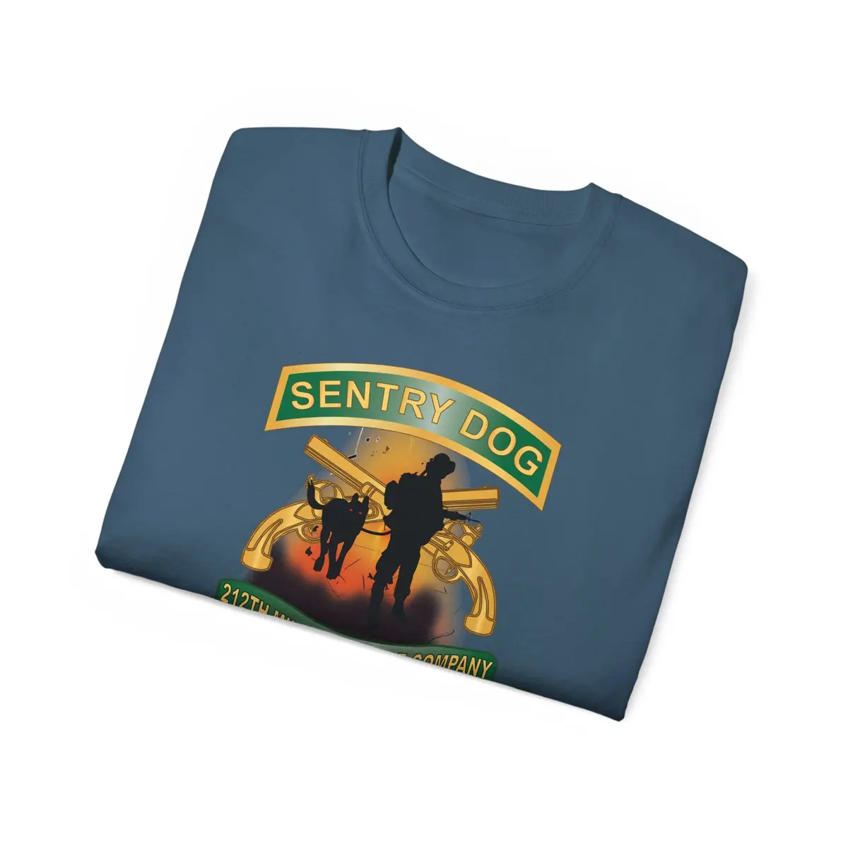 Unisex Ultra Cotton Tee - Army - Sentry Dog - 212Th Military Police Company - Dog Fire W Br - Ribbon Vietnam War Veteran W Vn Svc X 300 40