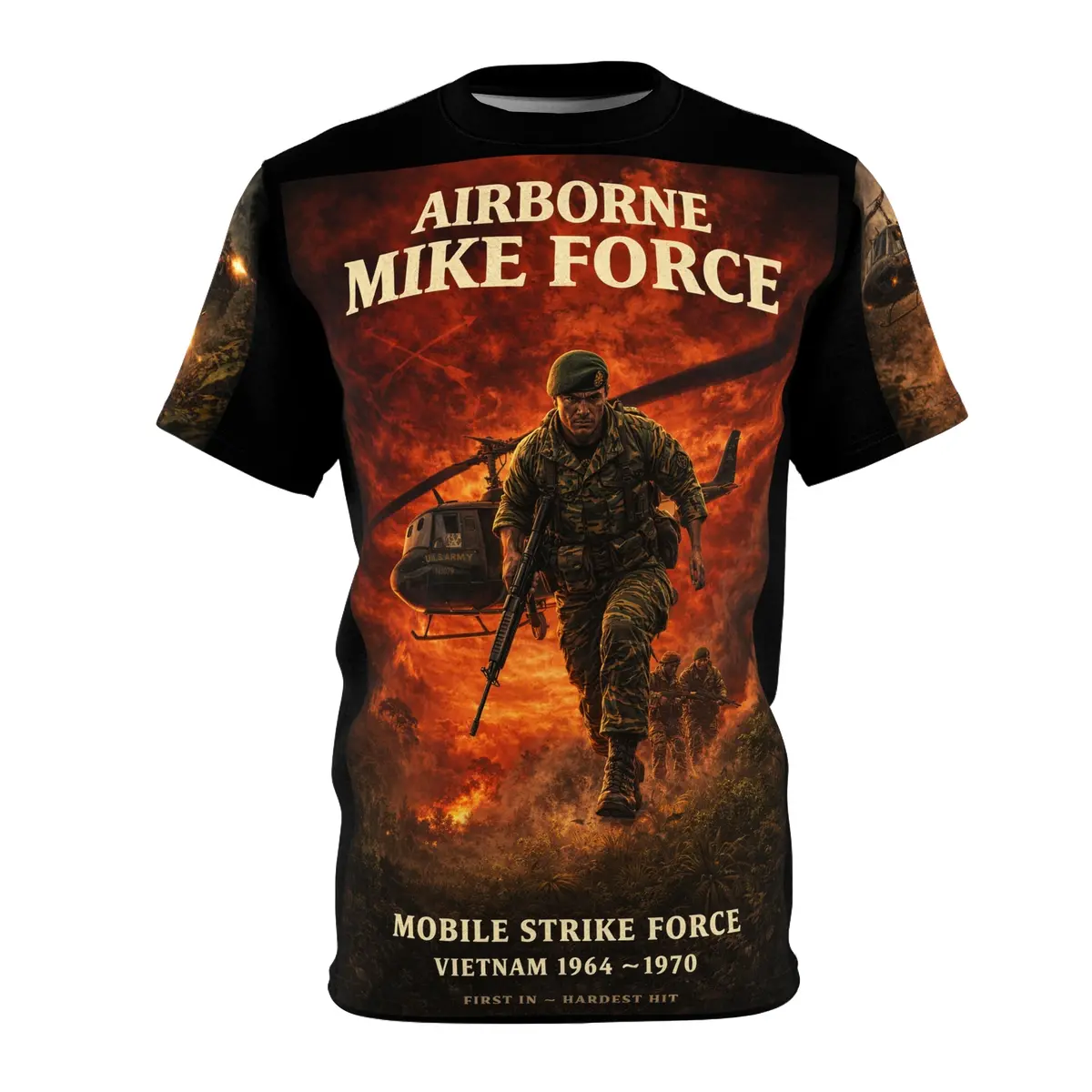 Macv-Sog Tribute Tee — "Help Is On The Way" Airborne Mobile Force Shirt 1
