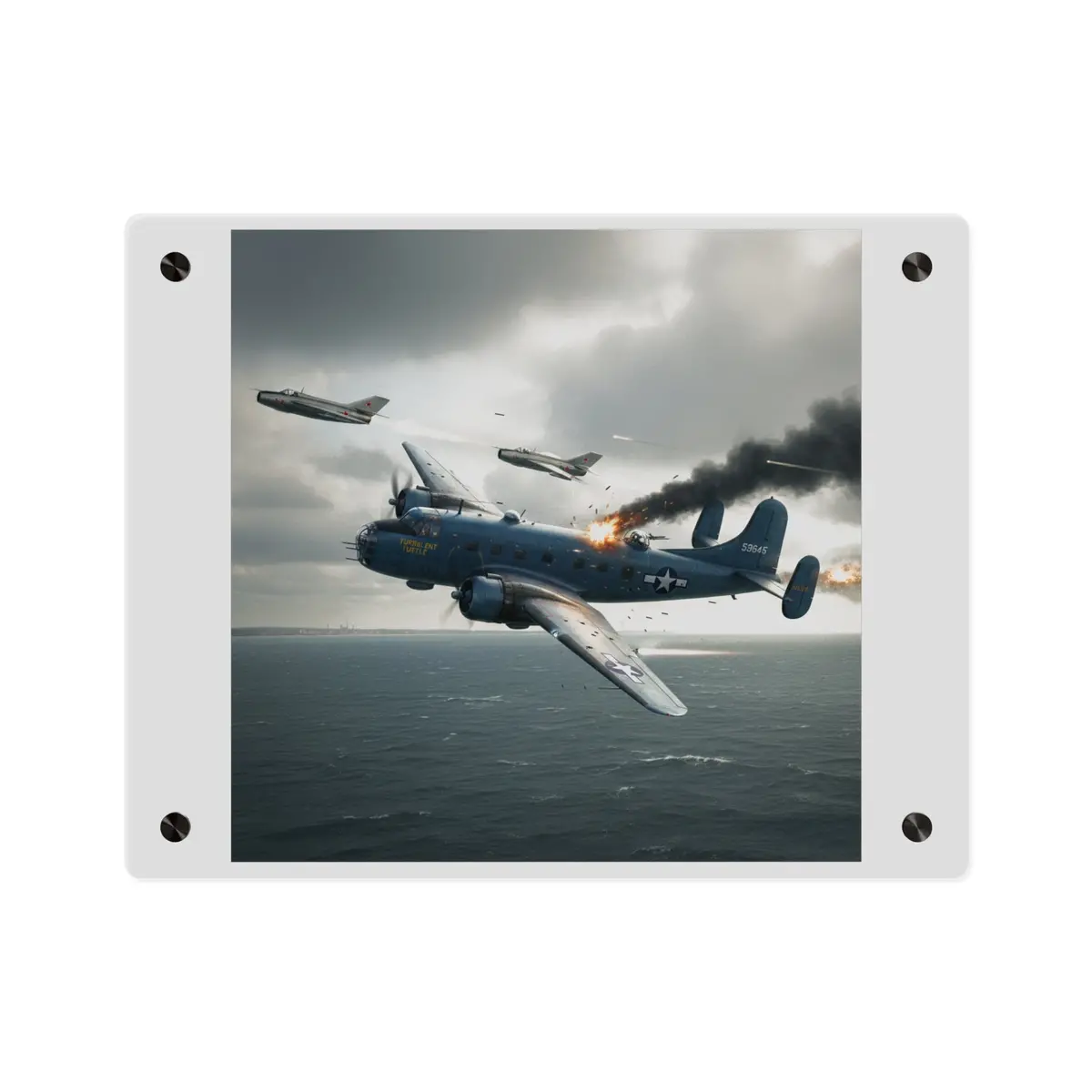 Acrylic Wall Art Panel - April 8, 1950, Baltic Sea - Latvia Soviet Fighters Shot Down A U.S. Navy Pb4y-2 - Liberator - Cold War 3