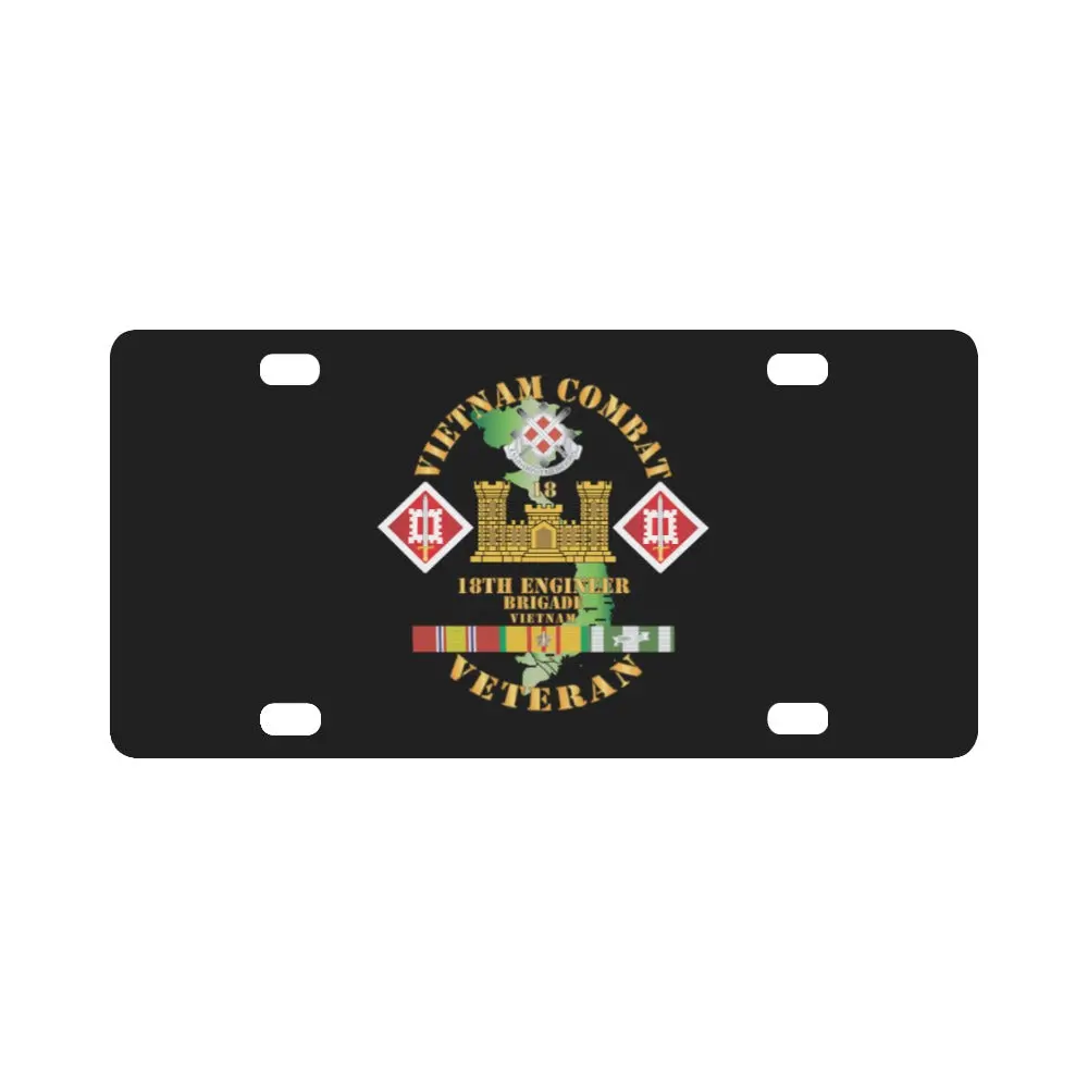 Army - Vietnam Combat Engineer - 18Th Engineer Bde W Svc X 300 Classic License Plate 1
