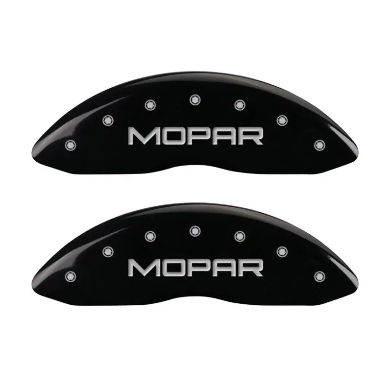 Mgp Engraved Brake Caliper Covers – Mopar Black Finish With Silver Chrome Accents 1
