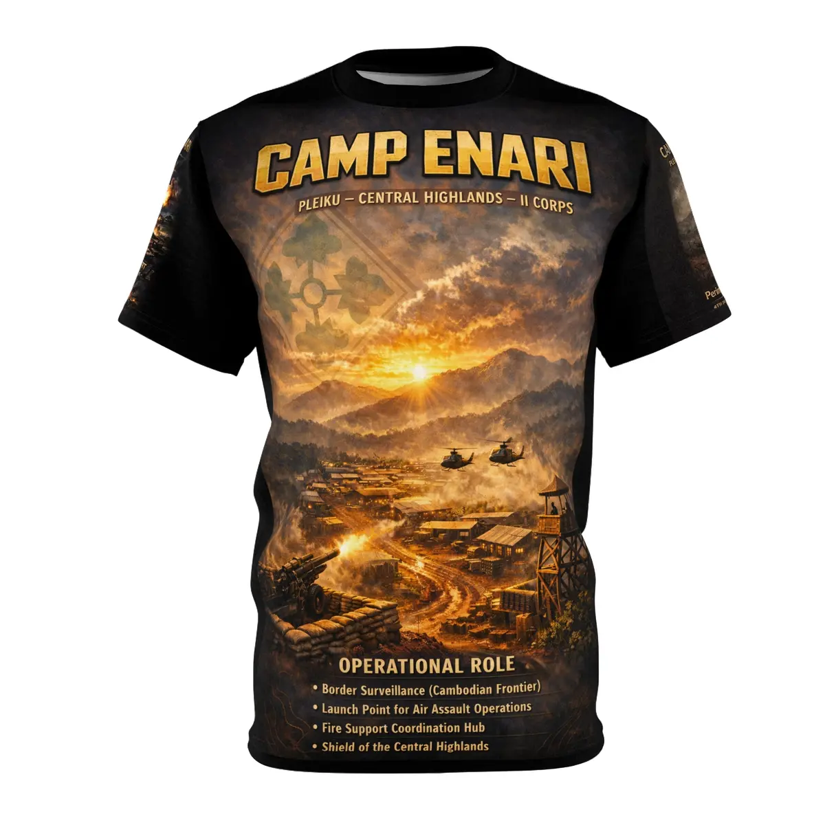 4Th Infantry Division Vietnam Tribute Tee — Camp Enari, Pleiku 1