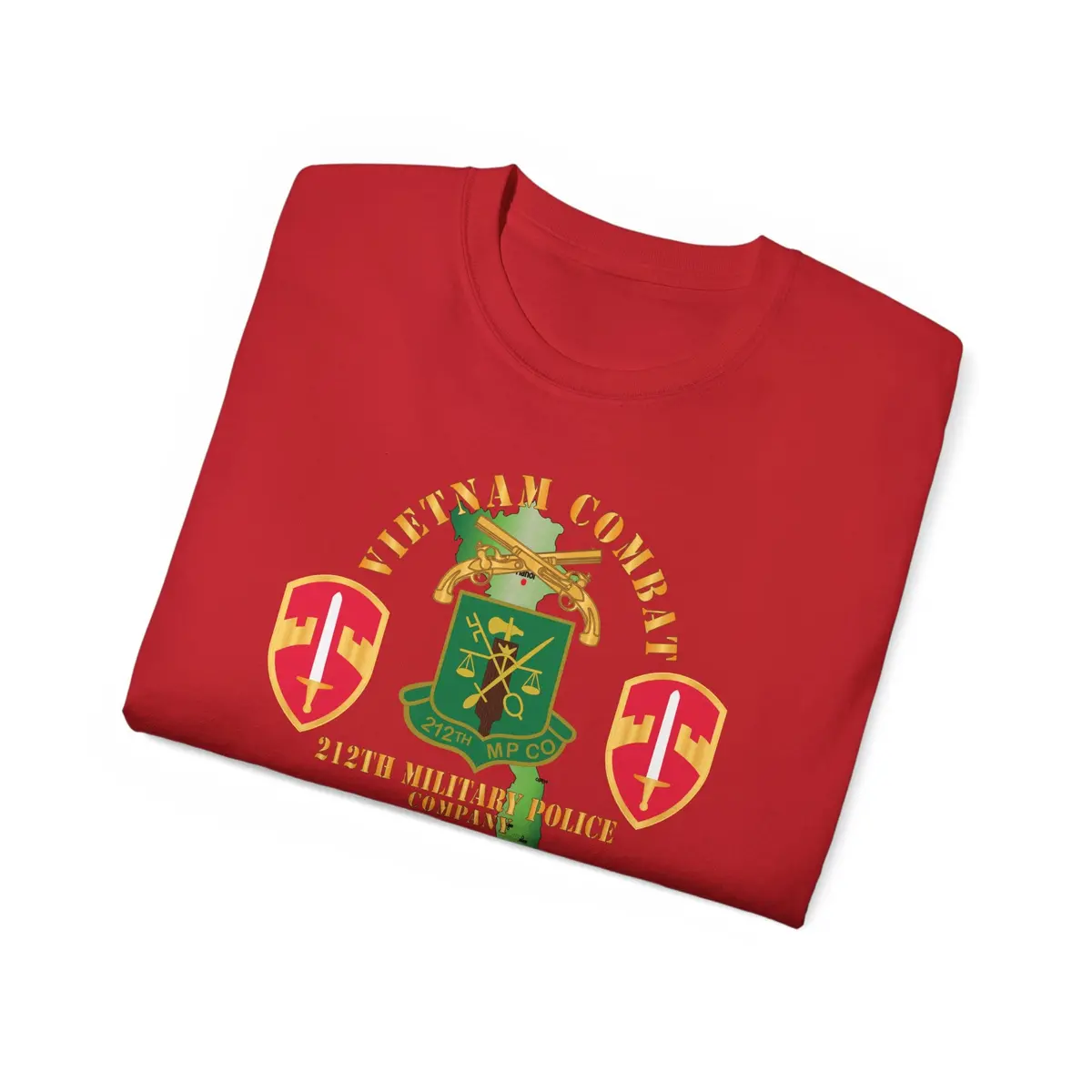 Unisex Ultra Cotton Tee - Army - Vietnam Combat Veteran W 212Th Military Police Company - Macv Ssi - Vn Svc X 300 52