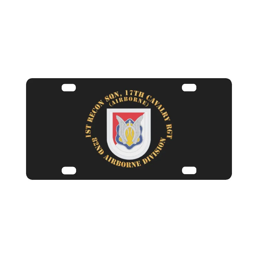 Army - Flash - 1St Recon Sqn, 17Th Cavalry Regiment - Airborne X 300 Classic License Plate 1
