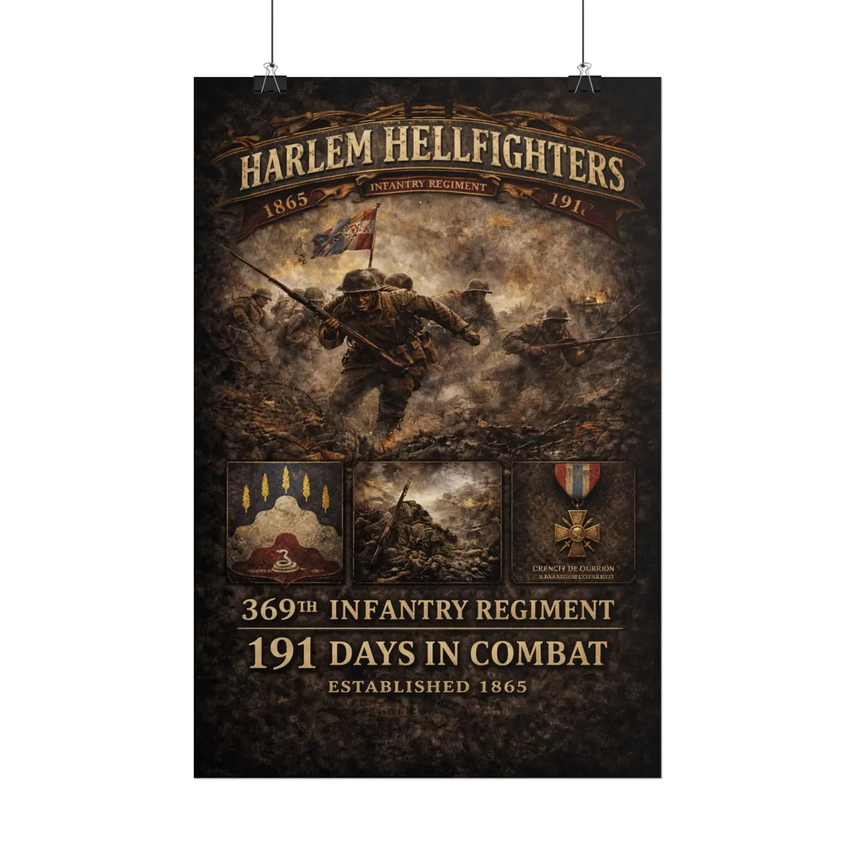 Rolled Posters - 369Th Infantry Regiment - Assault Across No Man's Land - Wwi - Poster 1 10
