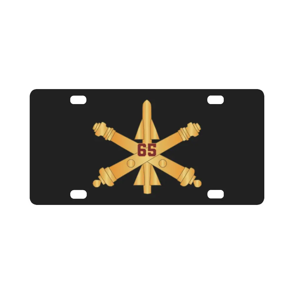 Army - 65Th Air Defense Artillery W Number Br Wo Txt X 300 Classic License Plate 1