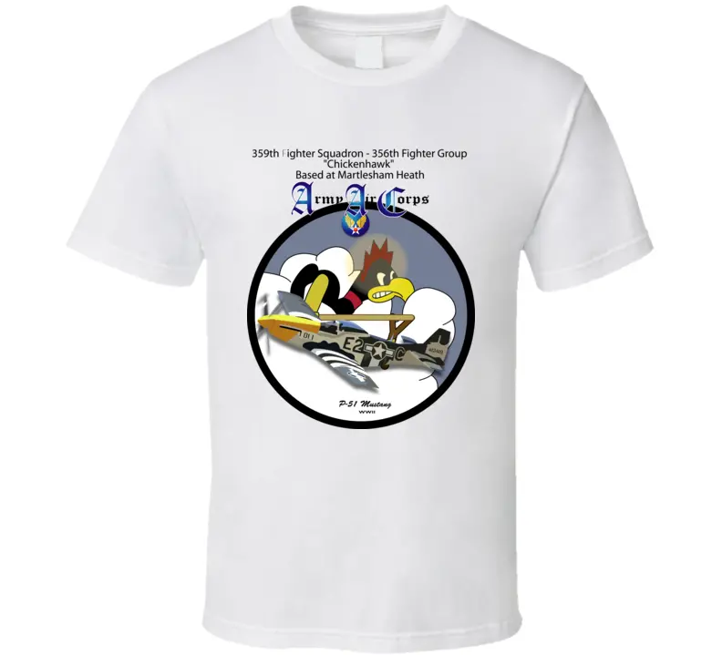 359Th Fighter Squadron - 356Th Fighter Group - P-51 T Shirt 1