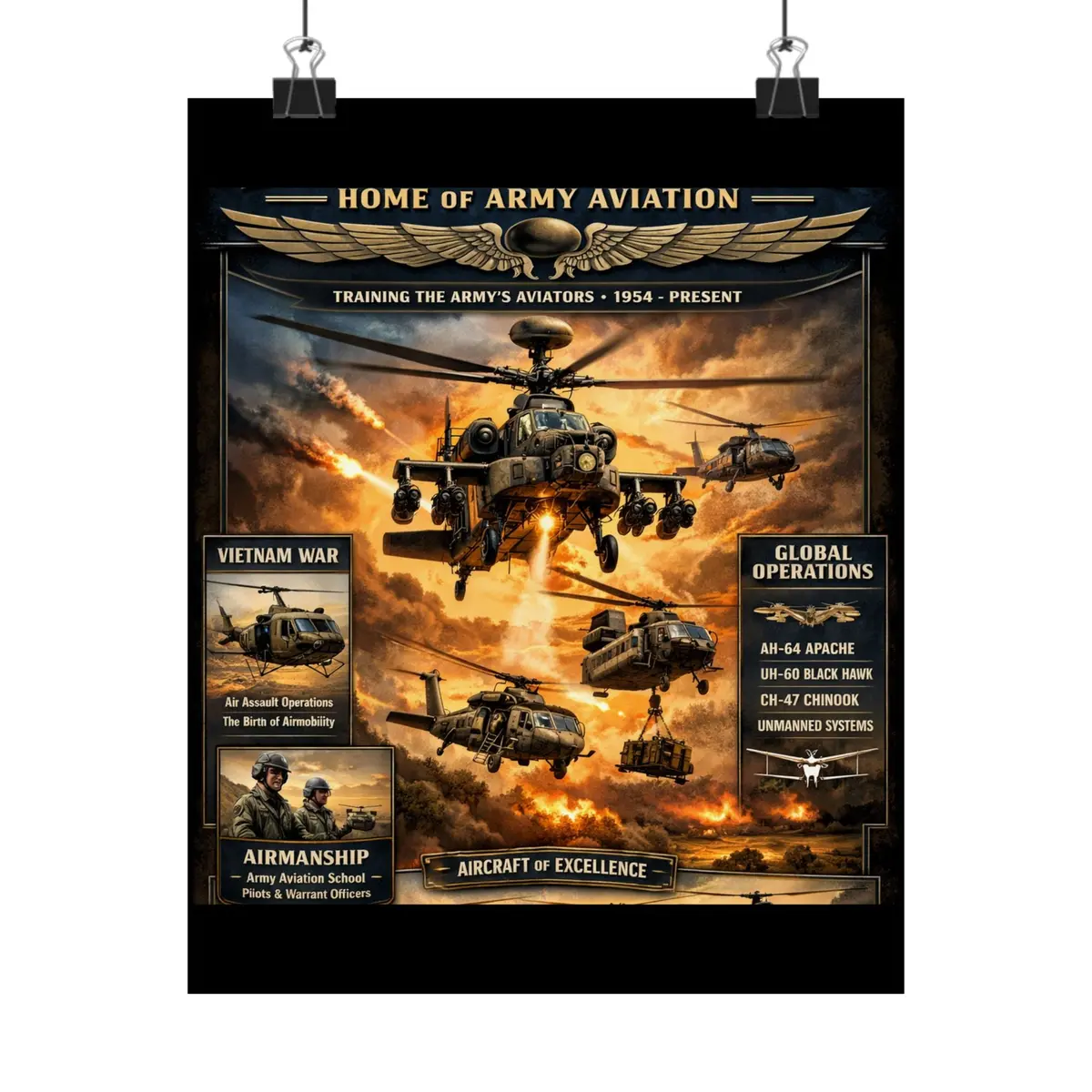 Matte Poster - Fort Rucker - Apache 1