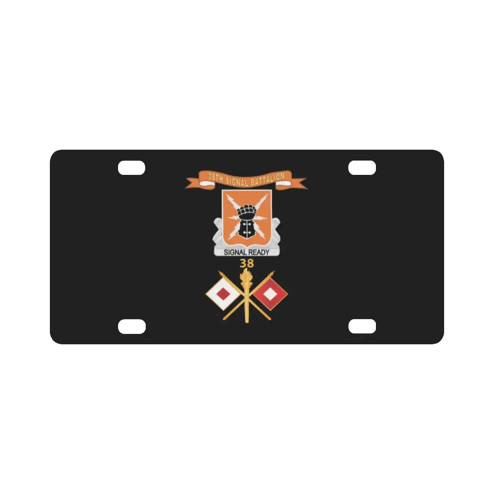 Army - 38Th Signal Battalion Dui W Ribbon - Signal Branch - Br X 300 Classic License Plate 1