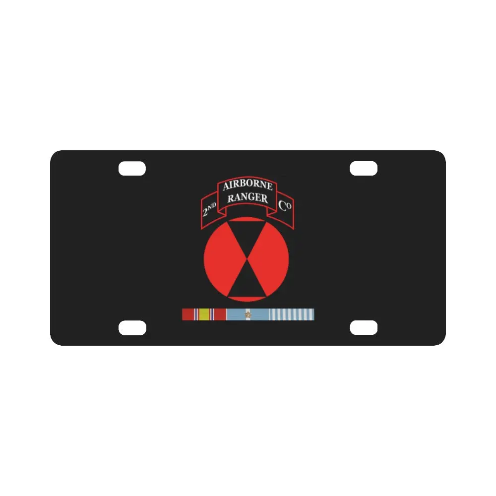 2Nd Ranger Infantry Co - 7Th Id Ssi W Korea Svc X 300 Classic License Plate 1