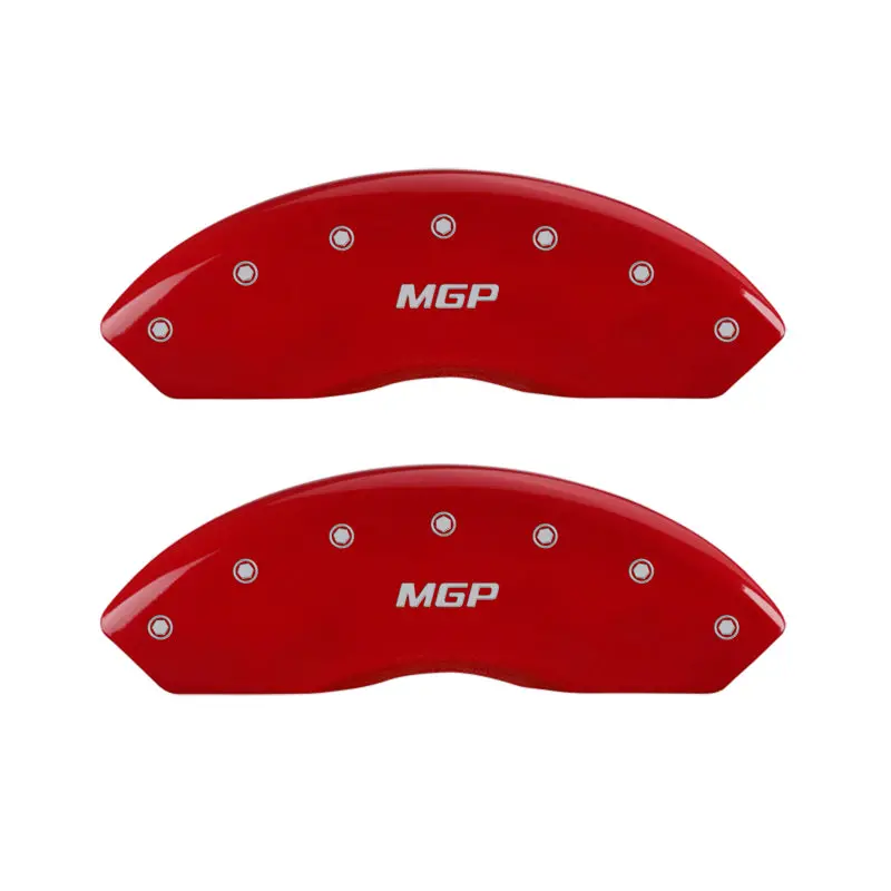 Mgp 4 Caliper Covers Engraved Front & Rear Mgp Red Finish Silver Ch 1