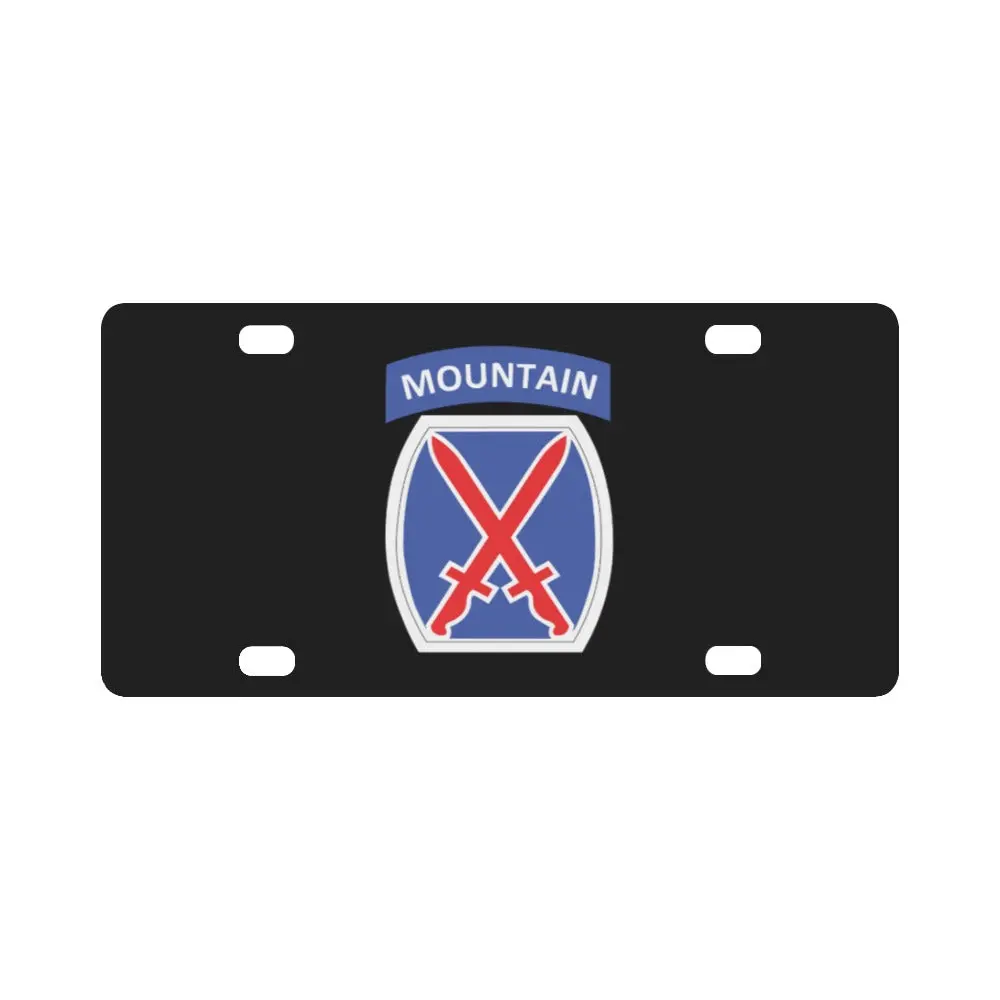 Dui - 10Th Infantry Division X 300 Classic License Plate 1