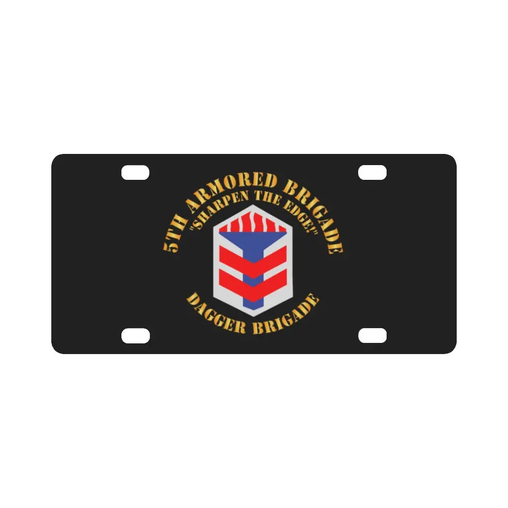 Army - 5Th Armored Brigade Classic License Plate 1