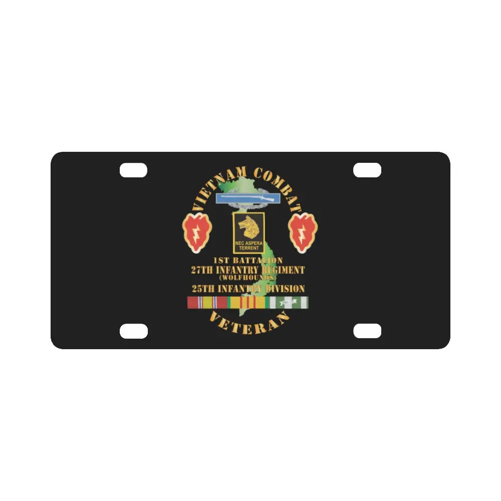Army - Vietnam Combat Infantry Veteran W 1St Bn 27Th Inf - Wolfhounds - 25Th Id Ssi X 300 Classic License Plate 1