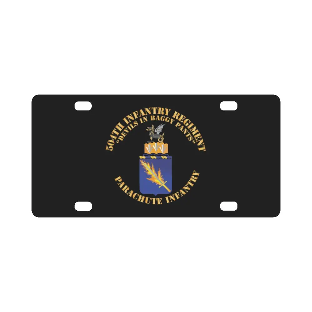 Army - Coa - 504Th Infantry Regiment X 300 Classic License Plate 1