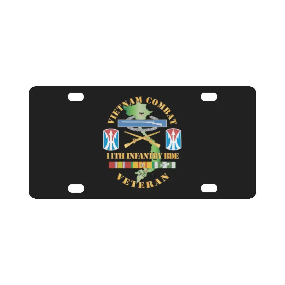 Army - Vietnam Combat Infantry Veteran W 11Th Inf Bde Ssi X 300 Classic License Plate 1