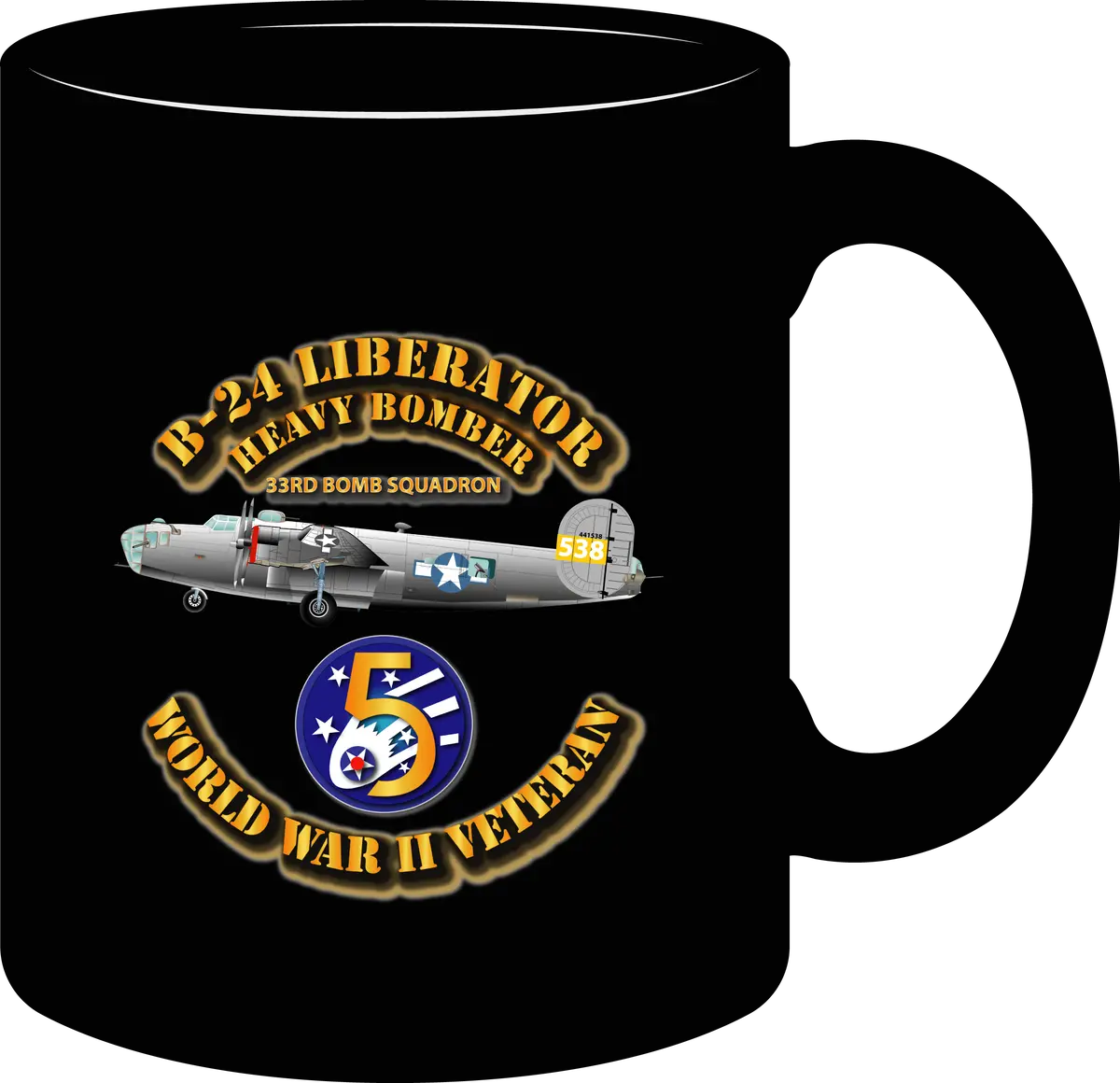 Army Air Corps - 22Nd Bomb Group, 33Rd Bomb Squadron, 5Th Air Force - B-24 Liberator - Mugs 1
