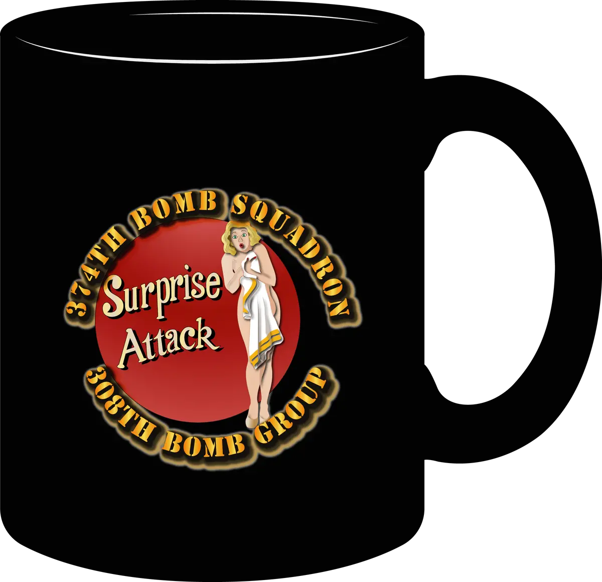 Army Air Corps - 374Th Bomb Squadron - 308Th Bomb Group - Surprise Attack - Mug 1