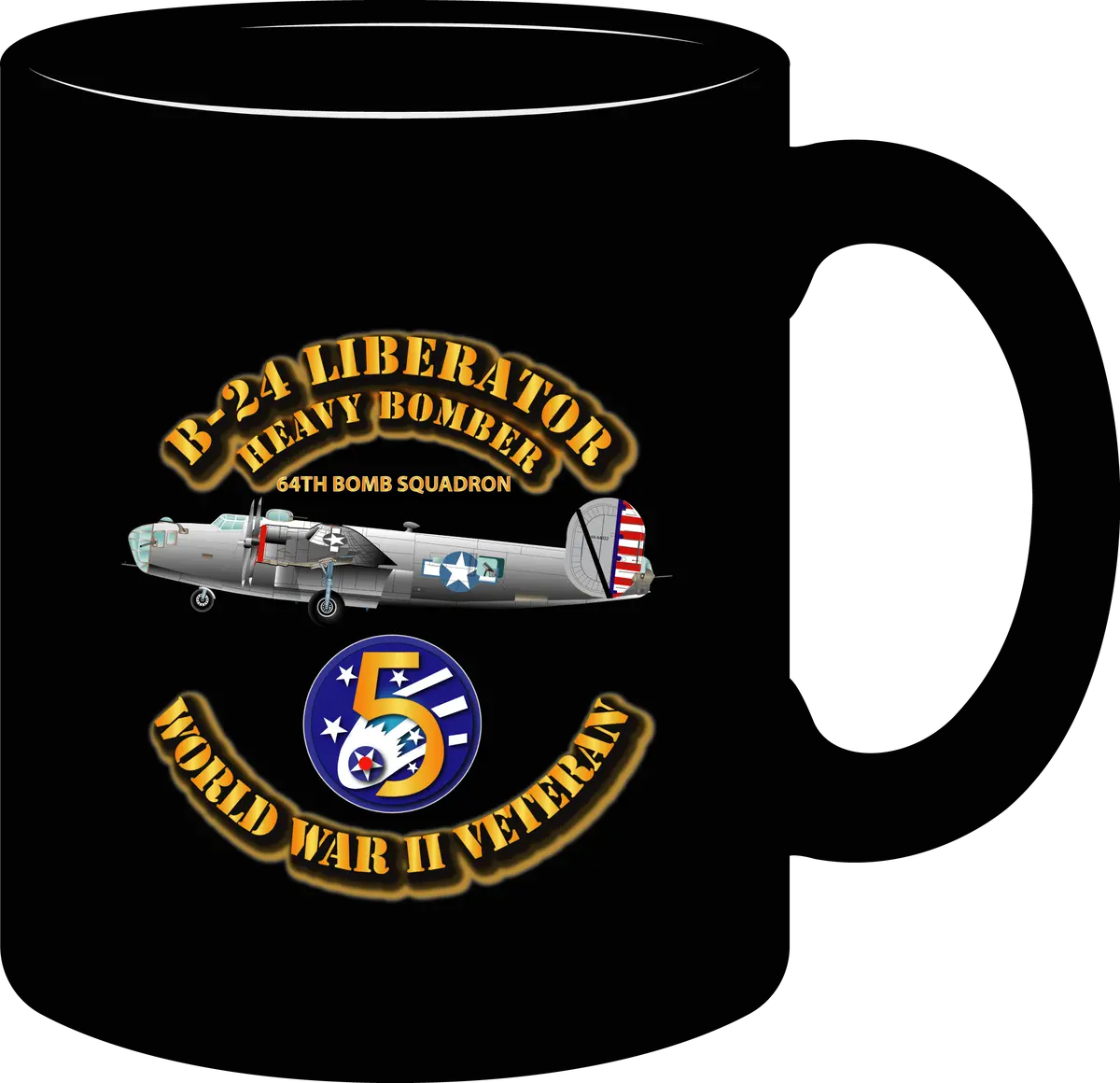 Army Air Corps - 43Rd Bomb Group, 64Th Bomb Squadron, 5Th Air Force - B-24 Liberator Mug 1