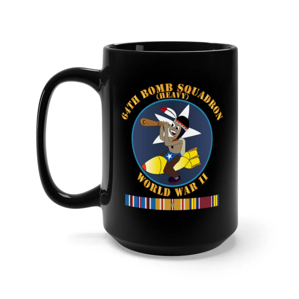 Black Coffee Mug 15Oz - Aac - 64Th Bomb Squadron - Wwii W Pac Svc X 300 1