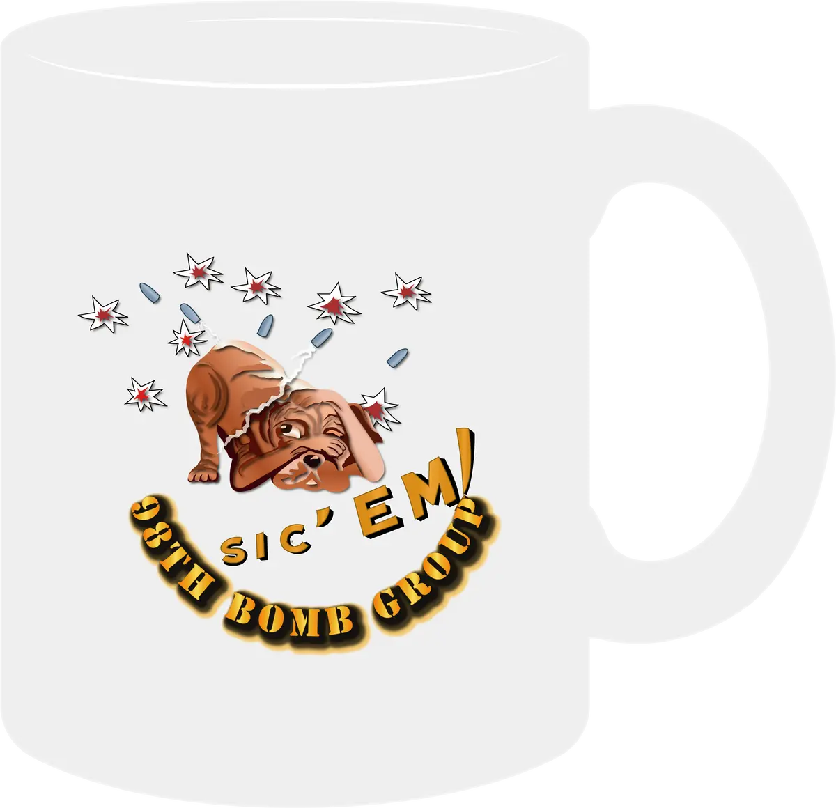 Army Air Corps - 98Th Bombardment Group - Sic Em - Mug 1
