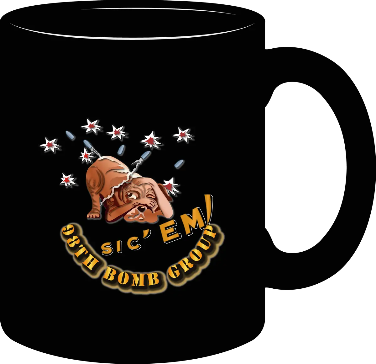 Army Air Corps - 98 Bomb Group - Sic Em - Mug 1