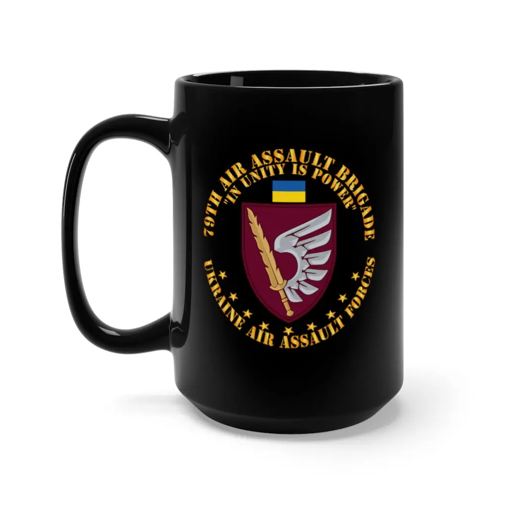 Black Mug 15Oz - Ukraine - 79Th Air Assault Brigade - Unity Is Power X 300 1