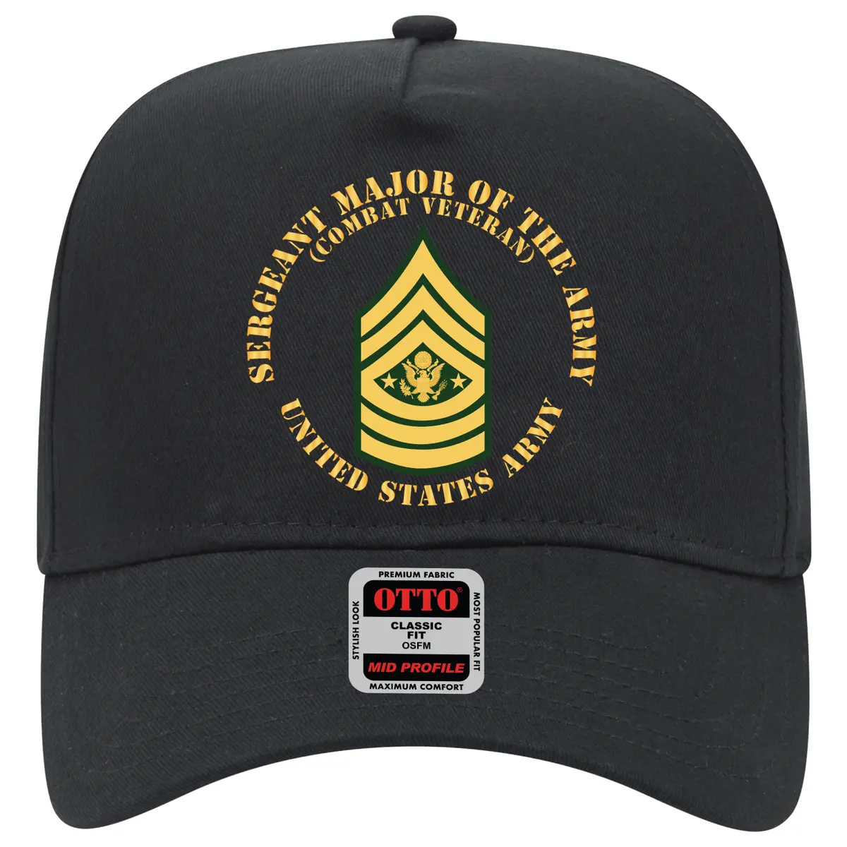 Baseball Cap - Army - Sergeant Major Of The Army - Sma - Combat Veteran - Flat X 300 1