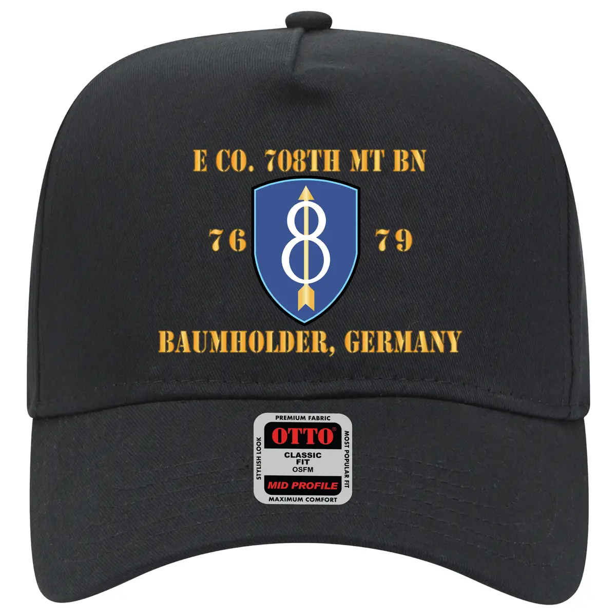 Baseball Cap - 8Th Infantry Division - Ssi W E Co. 708Th Mt Bn - Baumholder, Germany X 300 1