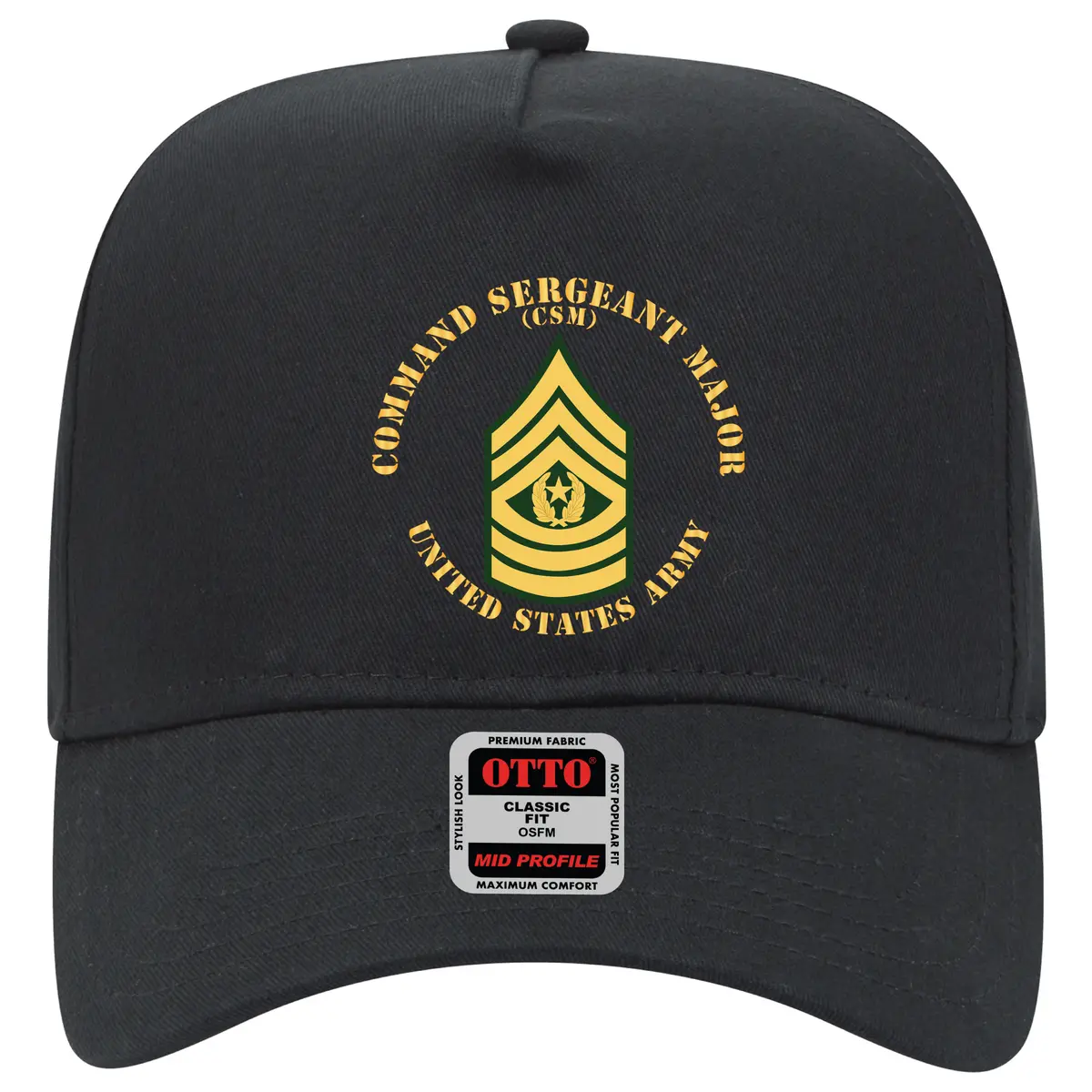 Baseball Cap - Army - Command Sergeant Major - Csm - Flat X 300 1