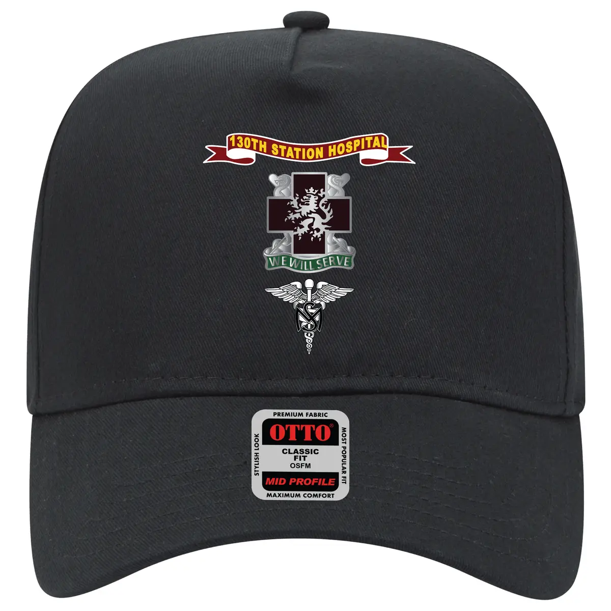 Baseball Cap - Army - 130Th Station Hospital - Ribbon - Dui - Army Medical Service Corps Branch X 300 1