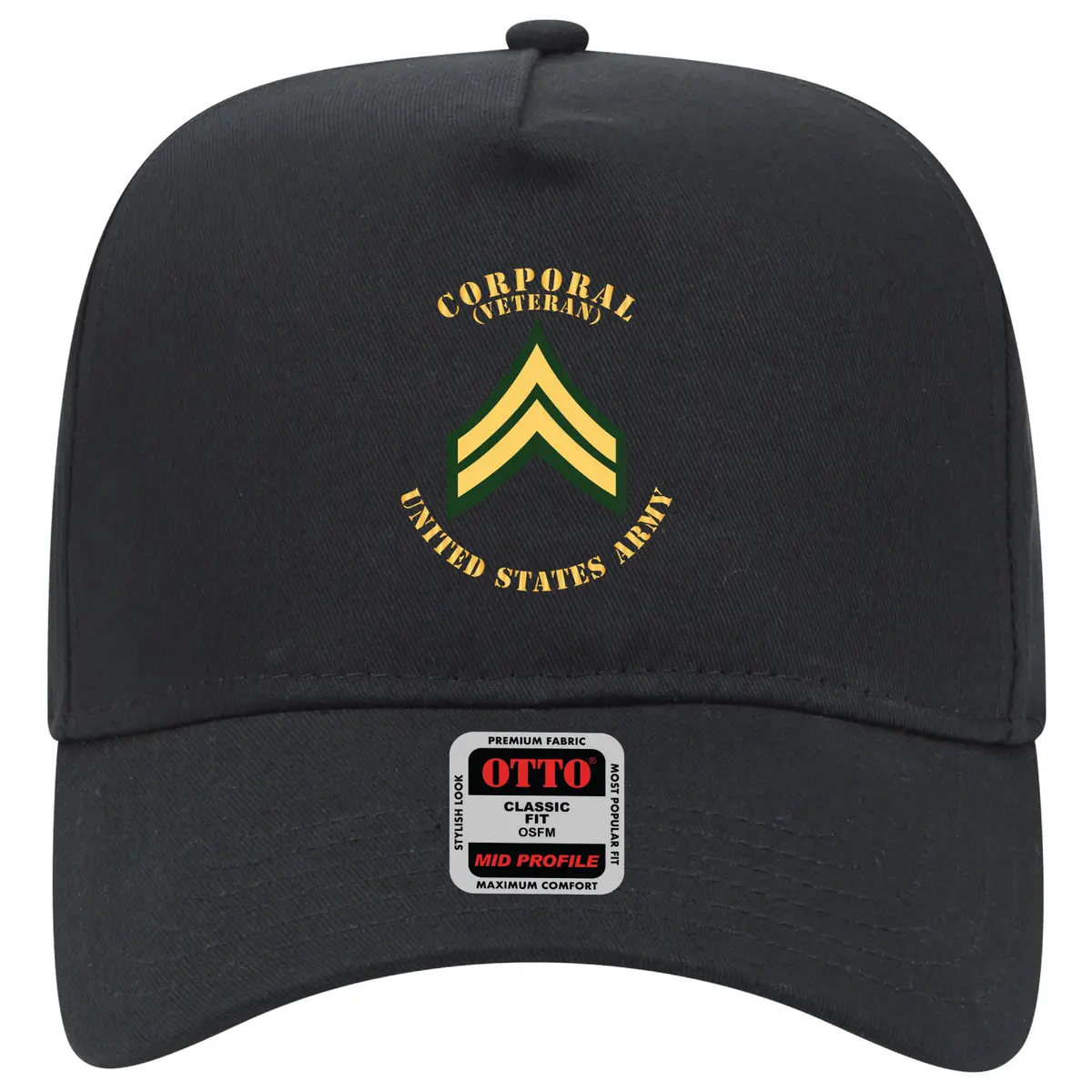 Baseball Cap -Army - Corporal - Cpl - Veteran - Flat X 300 1