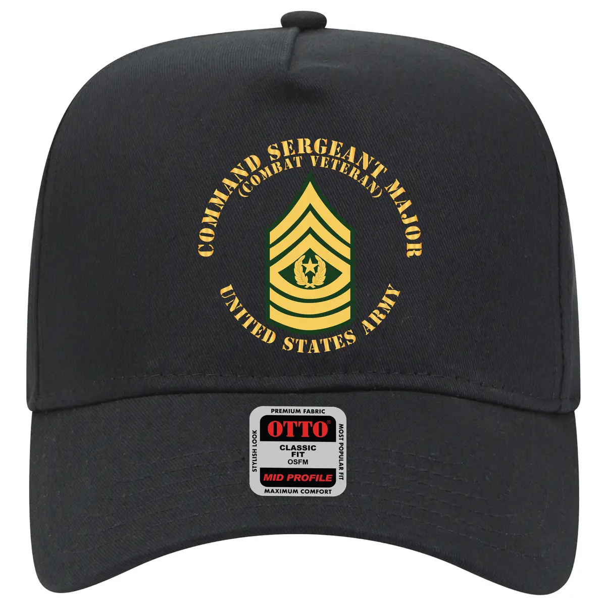Baseball Cap - Army - Command Sergeant Major - Csm - Combat Veteran - Flat X 300 1