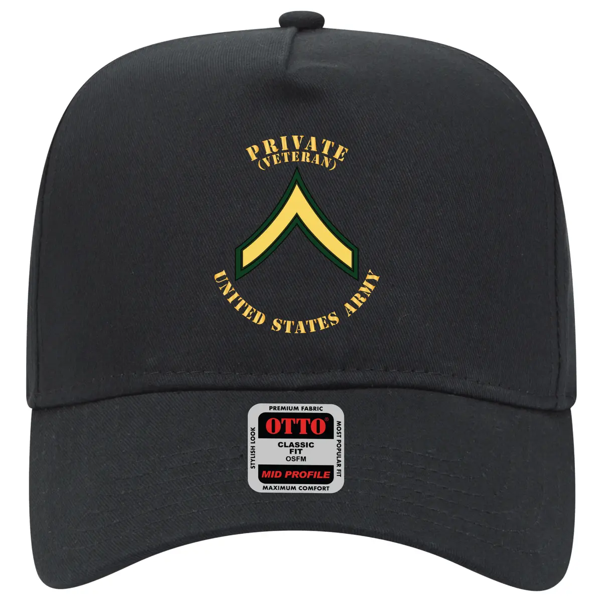 Baseball Cap - Army - Private - Pv2 - Veteran - Flat X 300 1