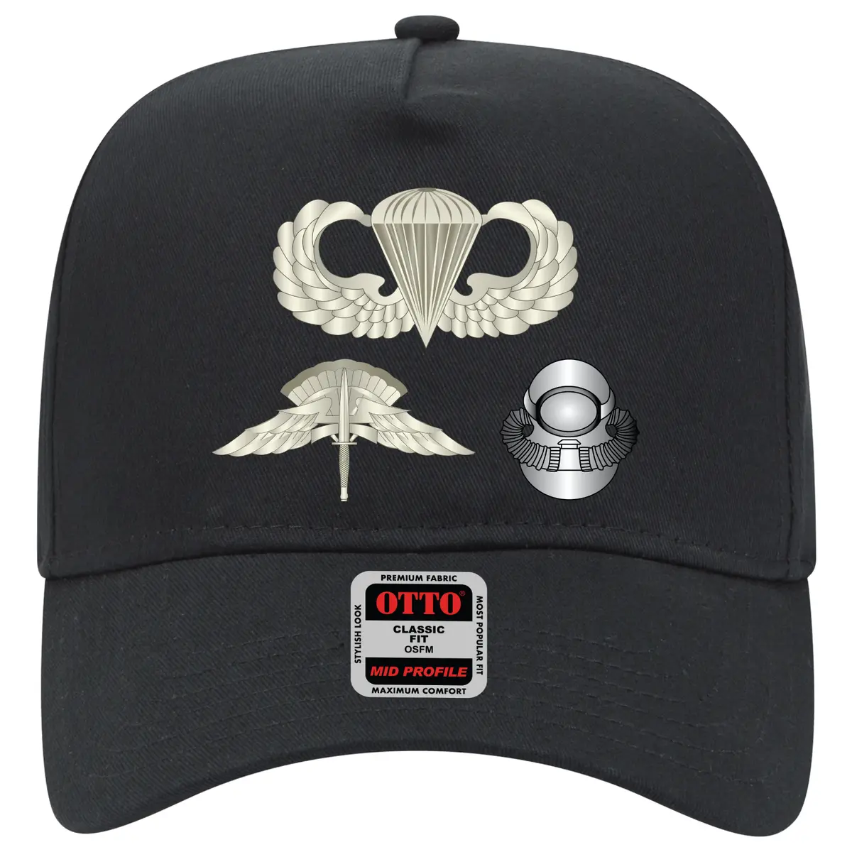 Baseball Cap - Army - Basic Abn Wings, Halo, Basic Scuba X 300 1