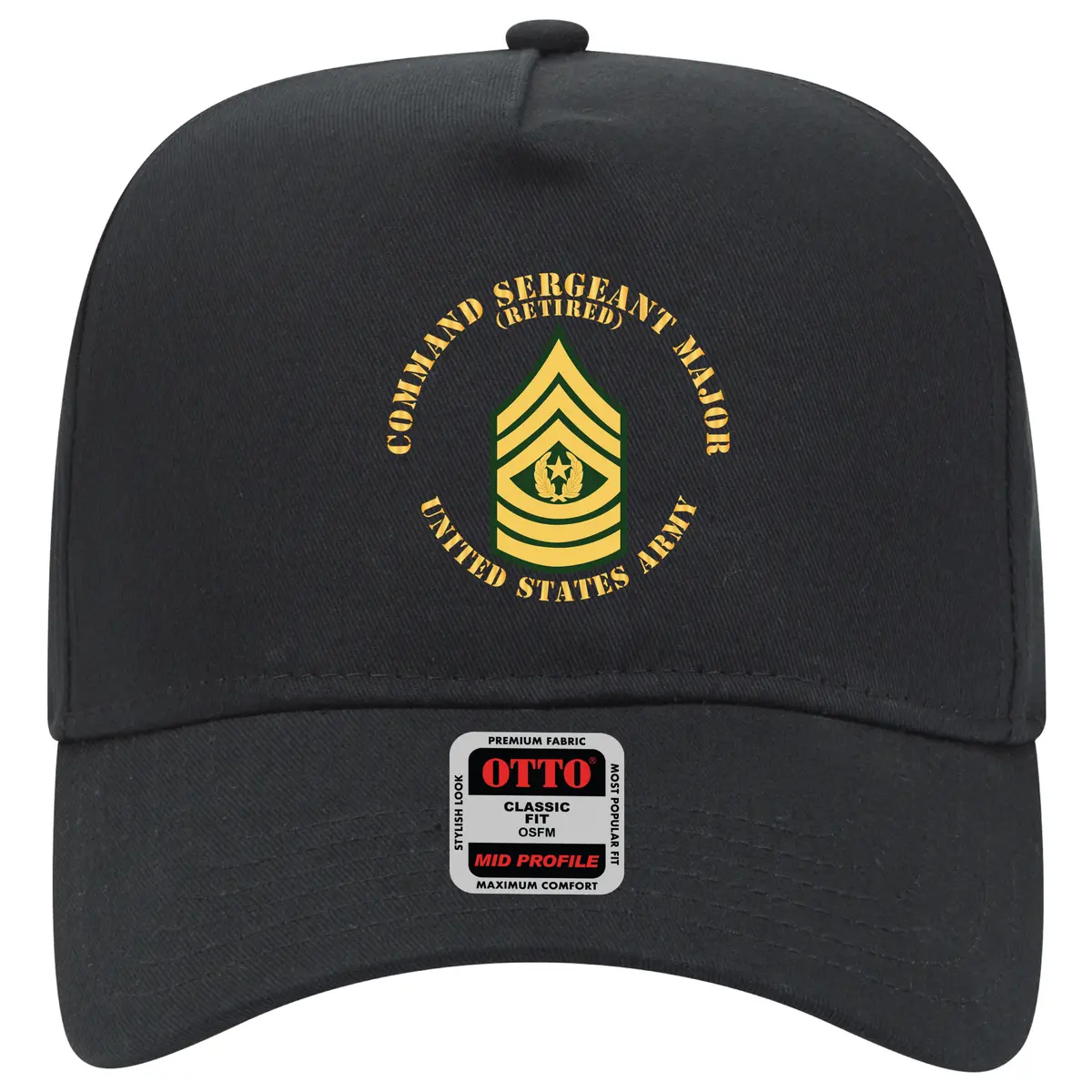 Baseball Cap - Army - Command Sergeant Major - Csm - Retired - Flat X 300 1
