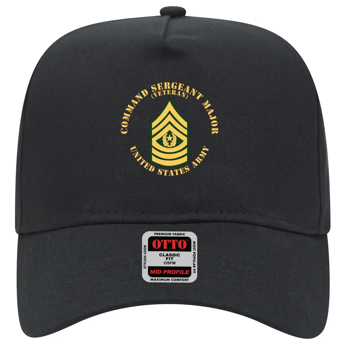 Baseball Cap - Army - Command Sergeant Major - Csm - Veteran - Flat X 300 1