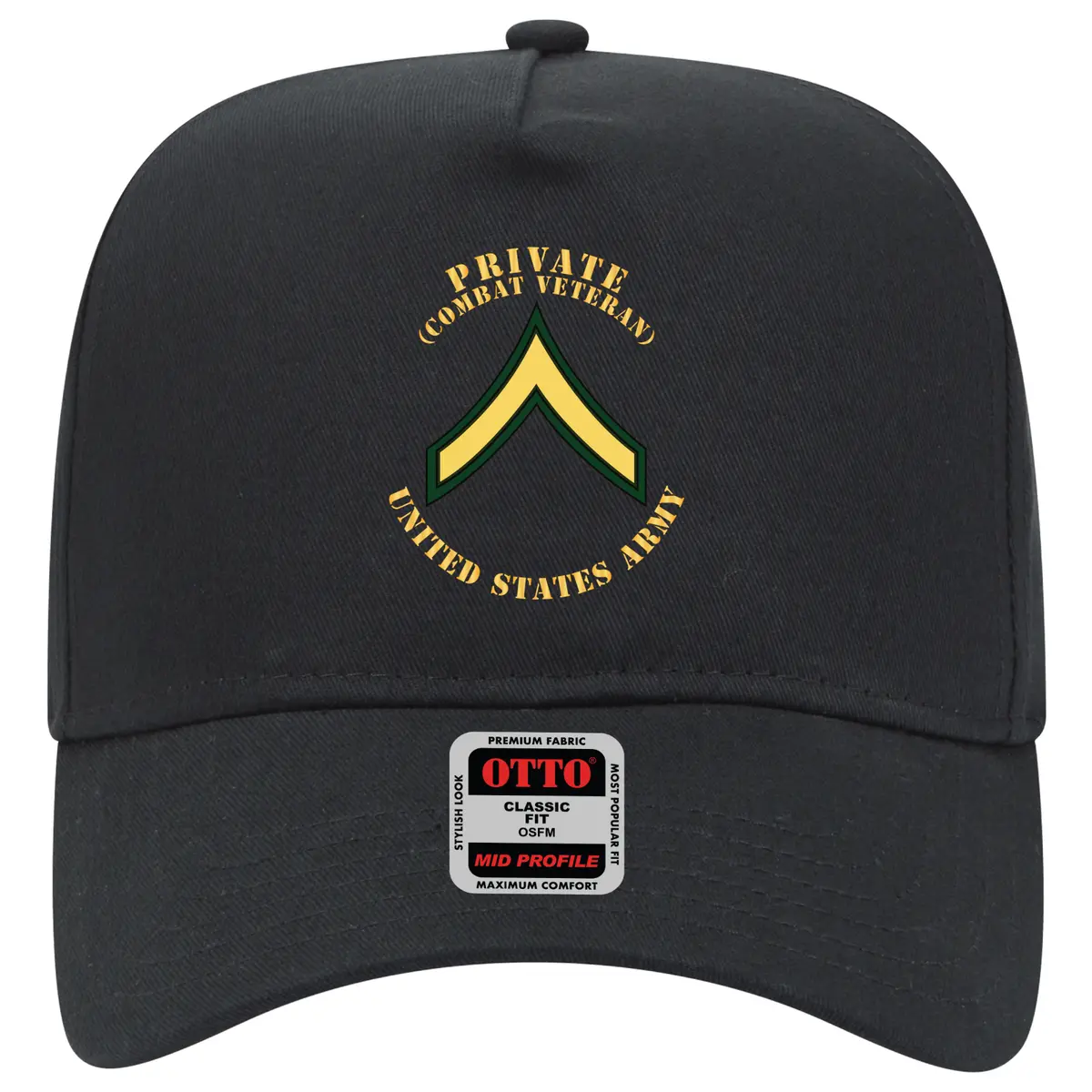 Baseball Cap - Army - Private - Pv2 - Combat Veteran - Flat X 300 1