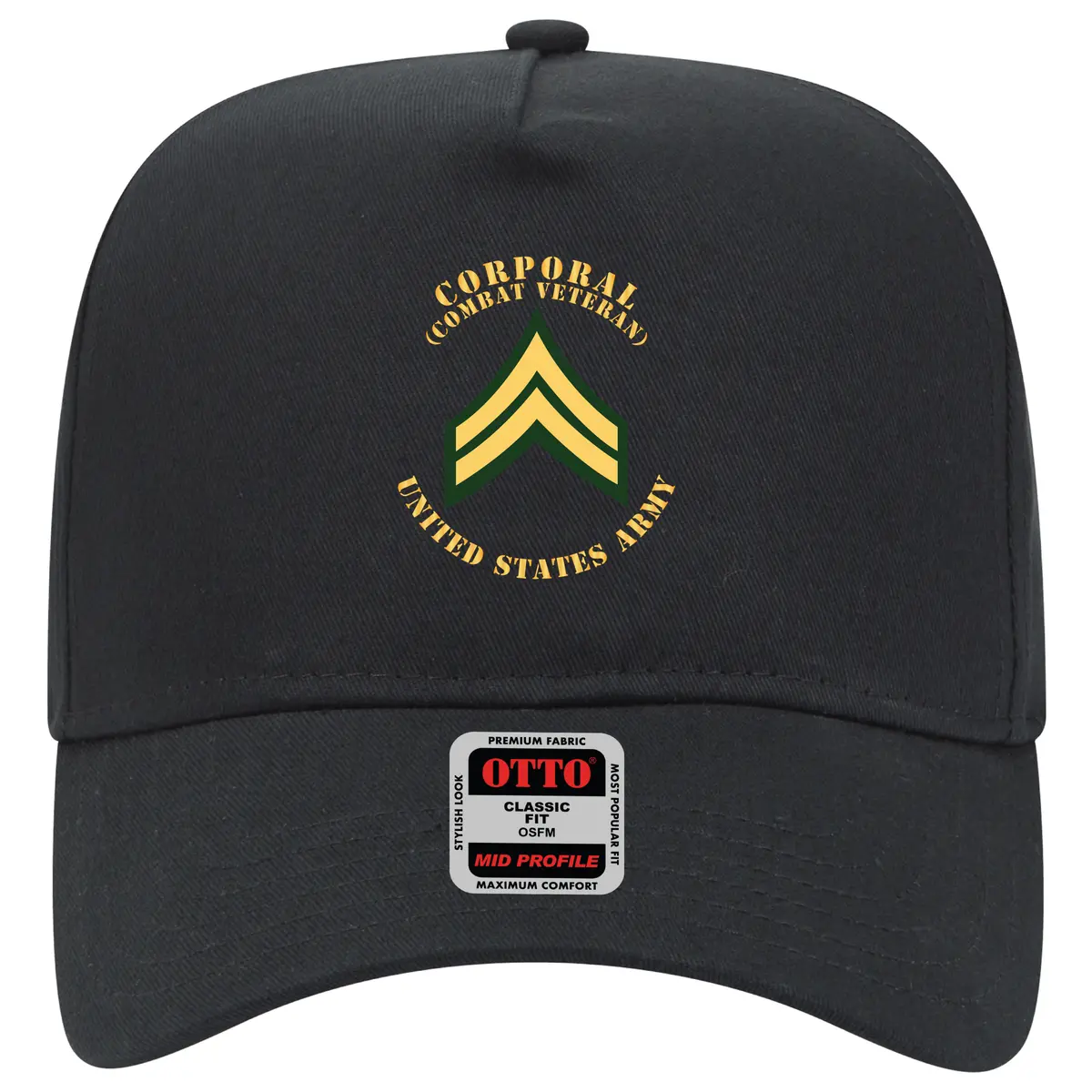 Baseball Cap - Army - Corporal - Cpl - Combat Veteran - Flat X 300 1