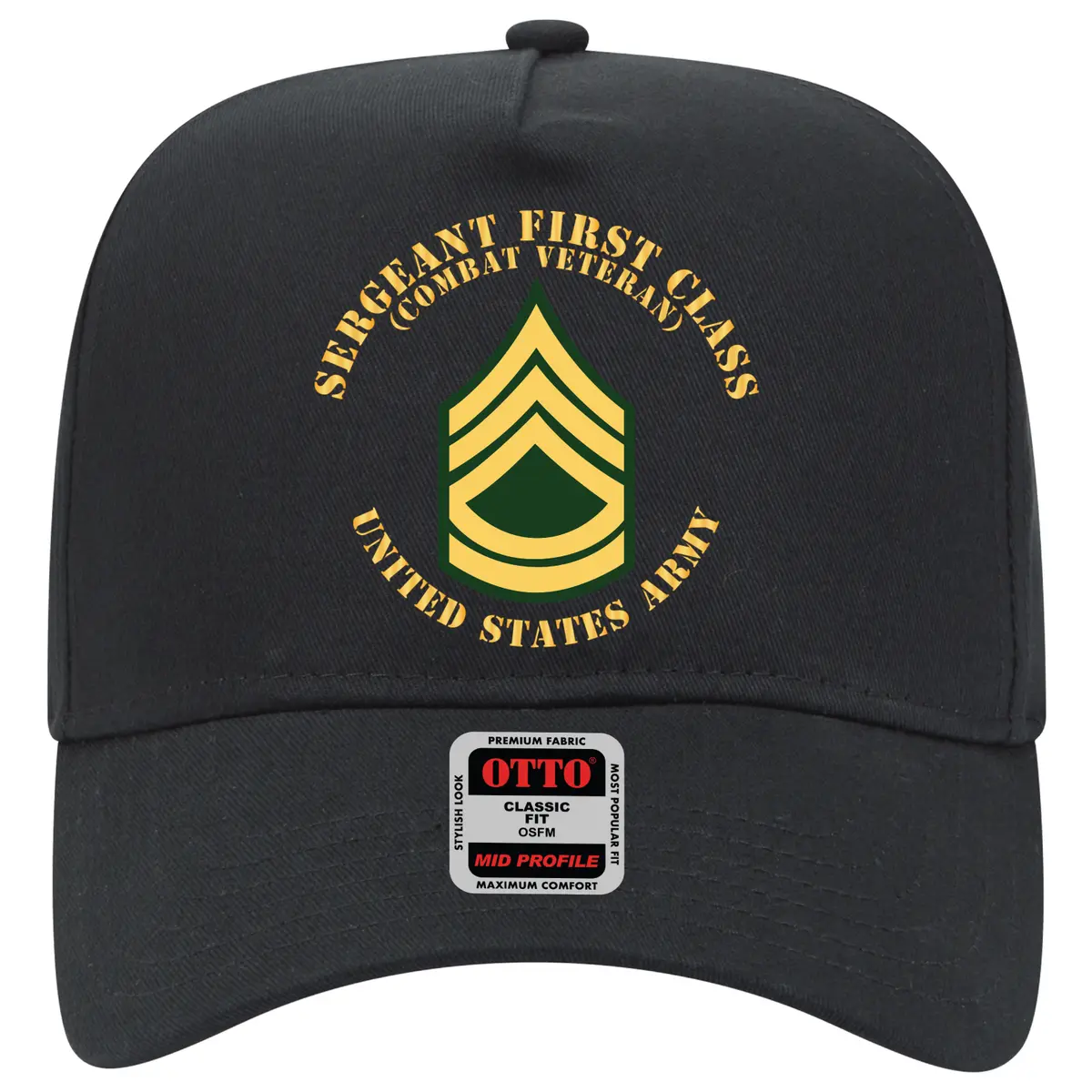 Baseball Cap - Army - Sergeant First Class - Sfc - Combat Veteran - Flat X 300 1