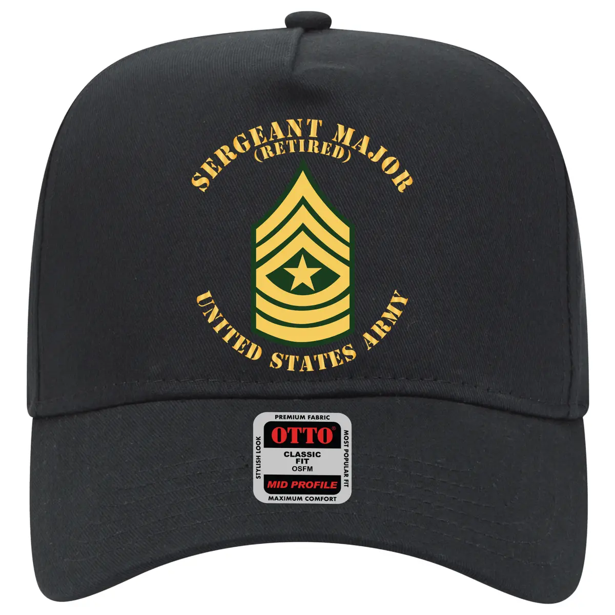 Baseball Cap - Army - Sergeant Major - Sgm - Retired - Flat X 300 1