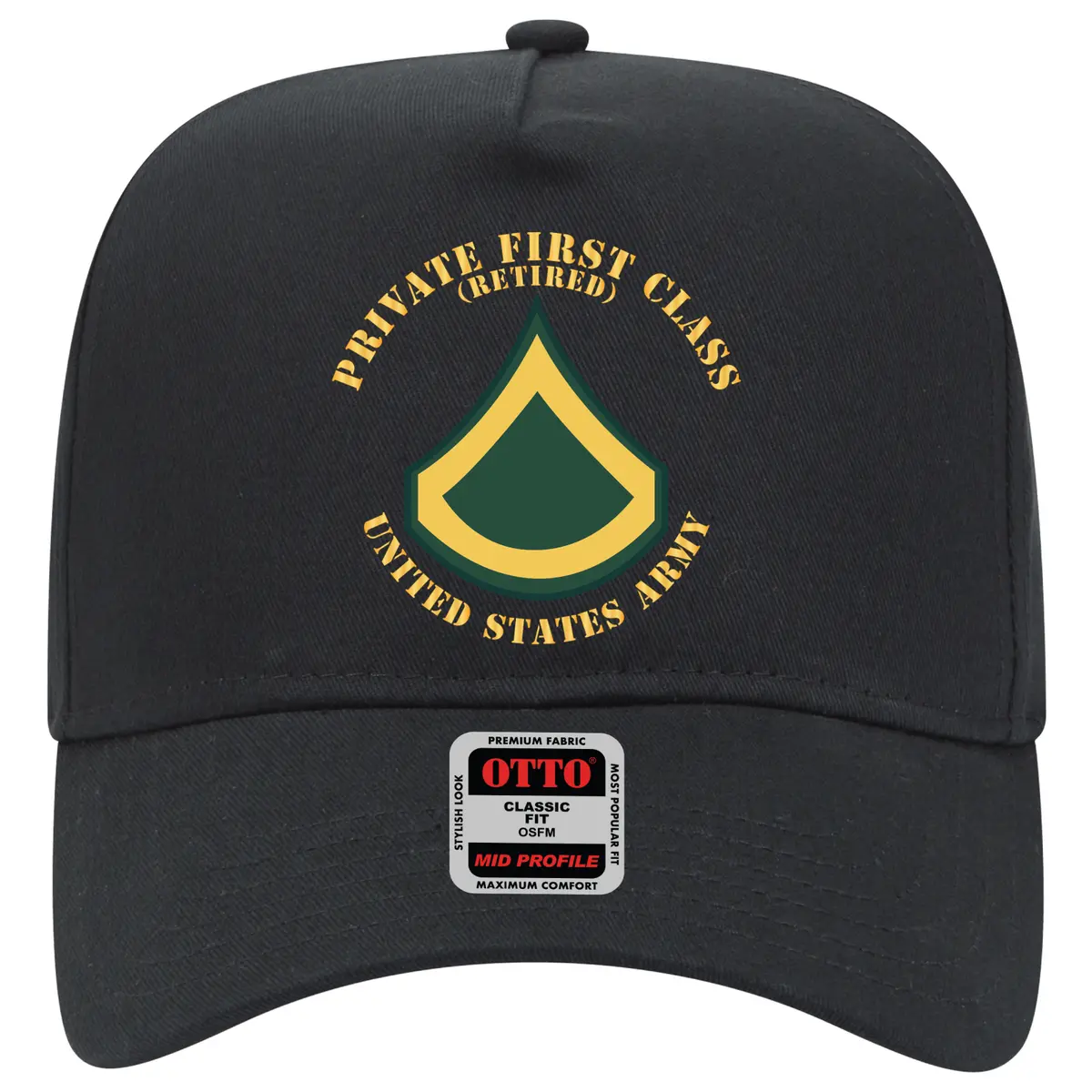 Baseball Cap - Army - Private First Class - Pfc - Retired - Flat X 300 1
