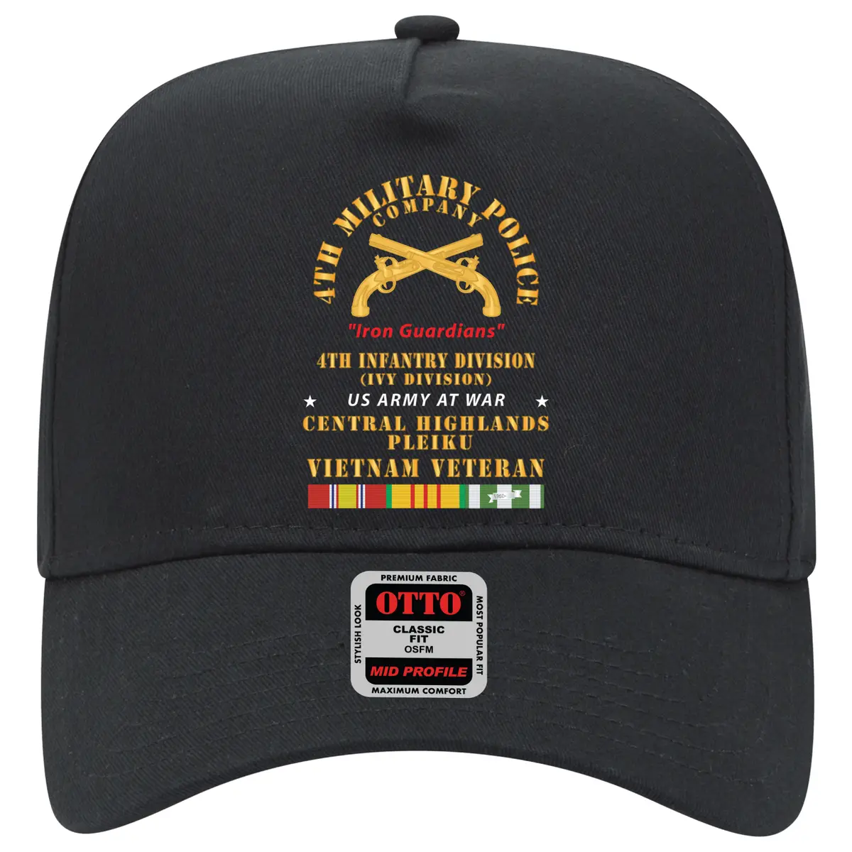 Baseball Cap - Army - 4Th Military Police Co, - Iron Guardians - 4Th Infantry Div - Vietnam Veteran W Vn Service X 300 1