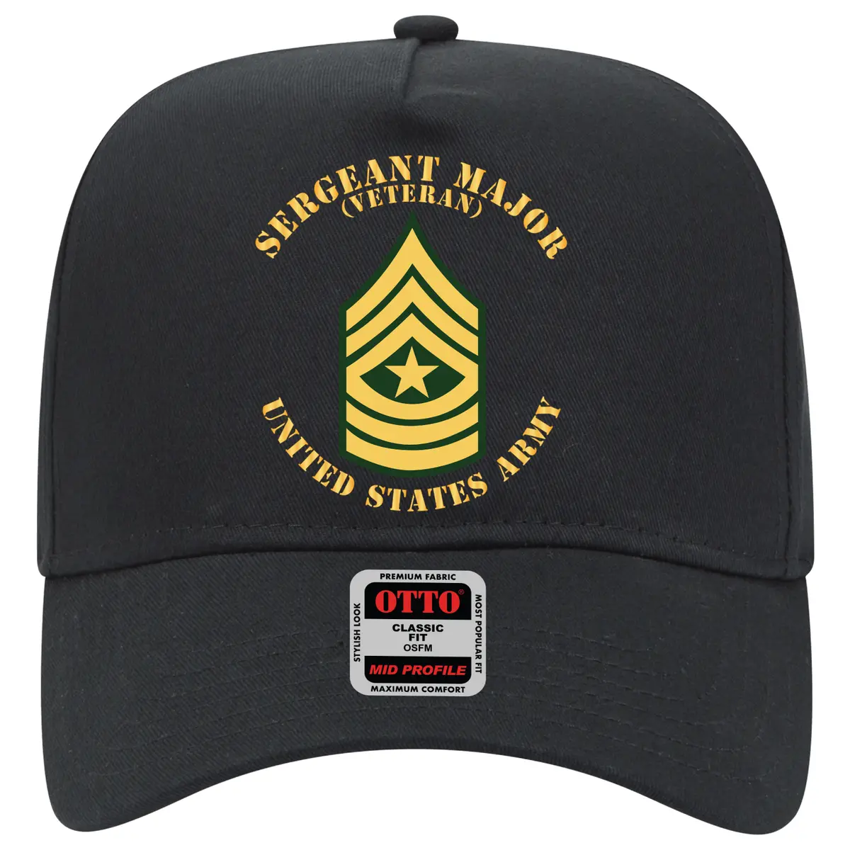 Baseball Cap - Army - Sergeant Major - Sgm - Veteran - Flat X 300 1
