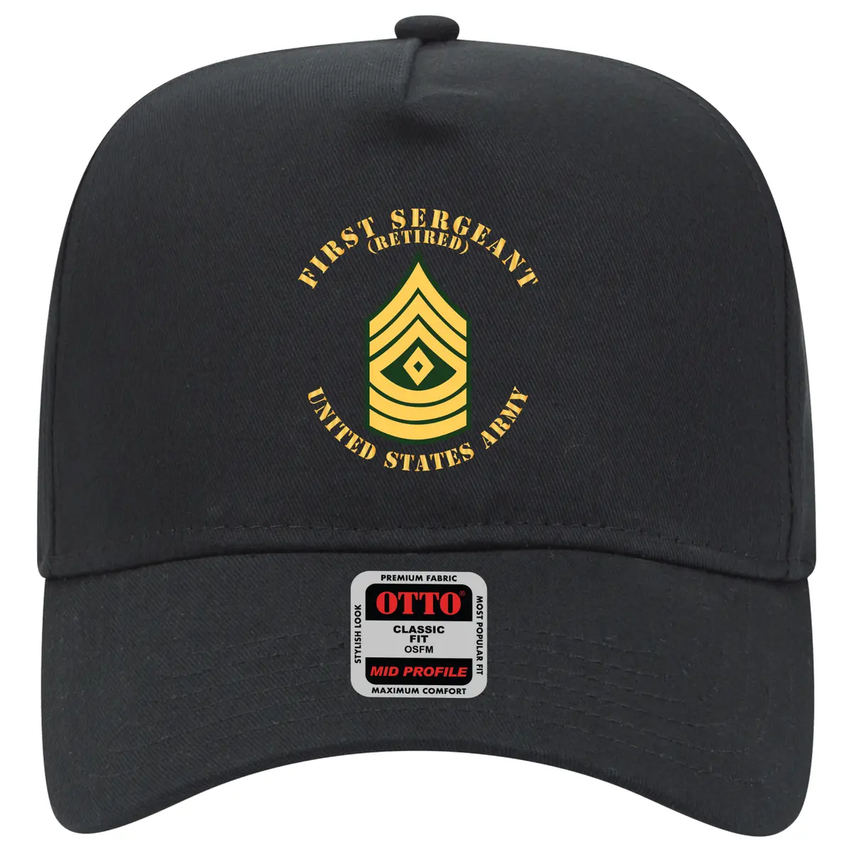 Baseball Cap - Army - First Sergeant - 1Sg - Retired - Flat X 300 1