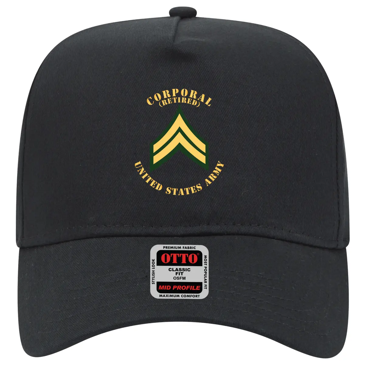 Baseball Cap - Army - Corporal - Cpl - Retired - Flat X 300 1