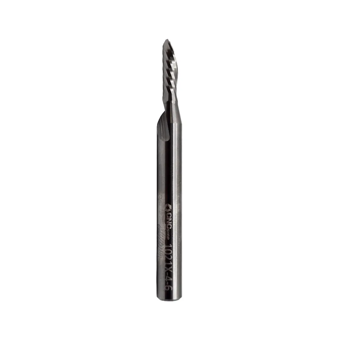 Cncshop - 1021X-4-6 O-Flute Down Spiral Router Bit - 4Mm Cut Diameter 1